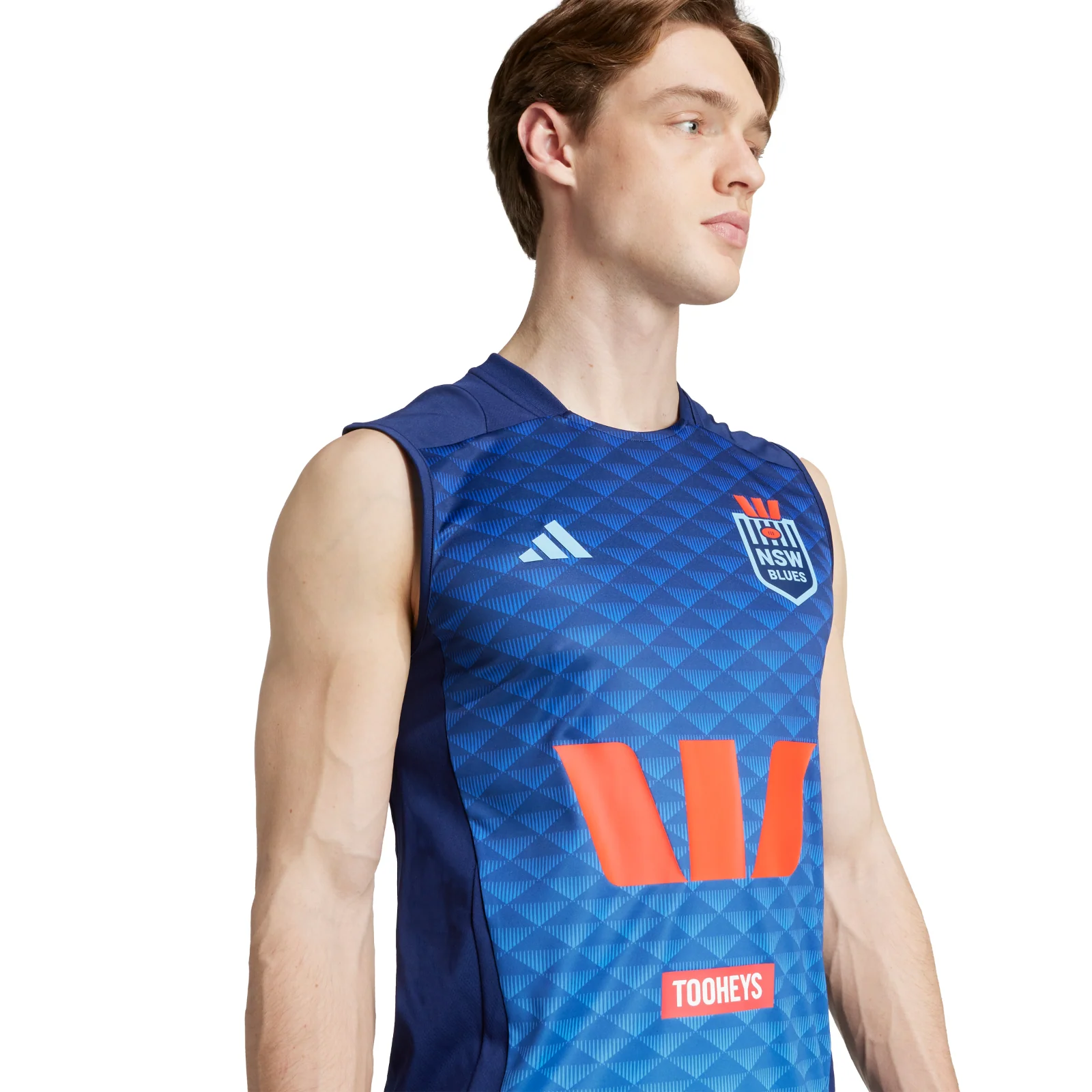 NRL 2025 Training Singlet - New South Wales Blues - NSW - Mens - Dark Blue - Image 3