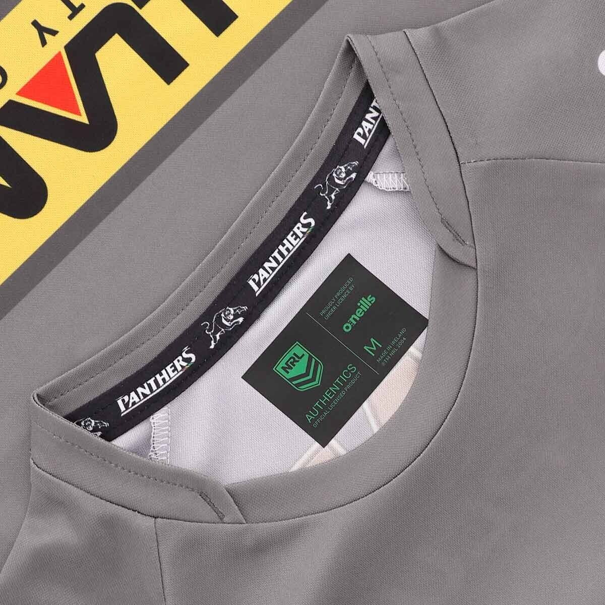 NRL 2025 Training Tee - Penrith Panthers - Grey - Adult - Mens - Image 6