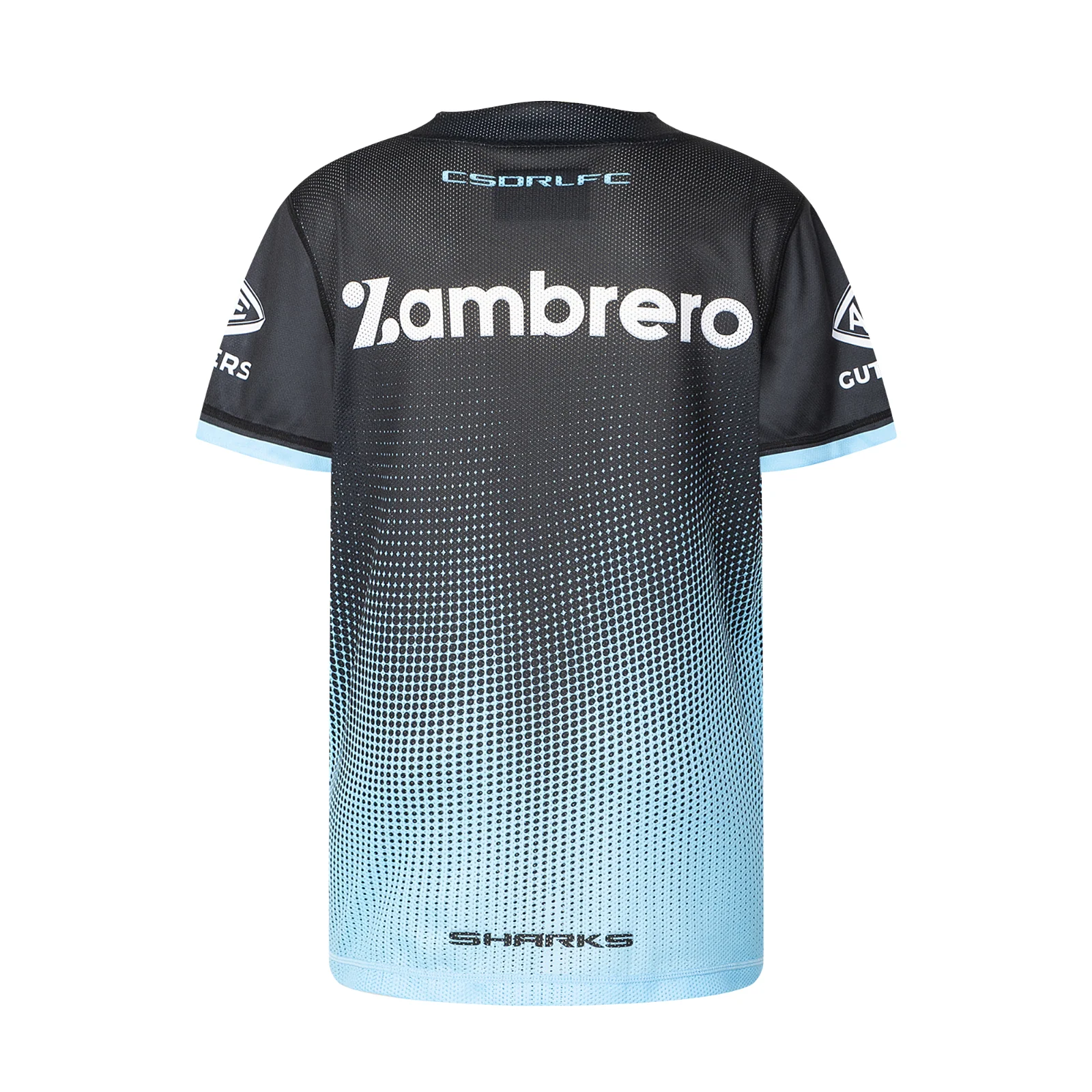 NRL 2025 Training Tee Shirt - Cronulla Sharks - Black - Youth - Kids - Image 2
