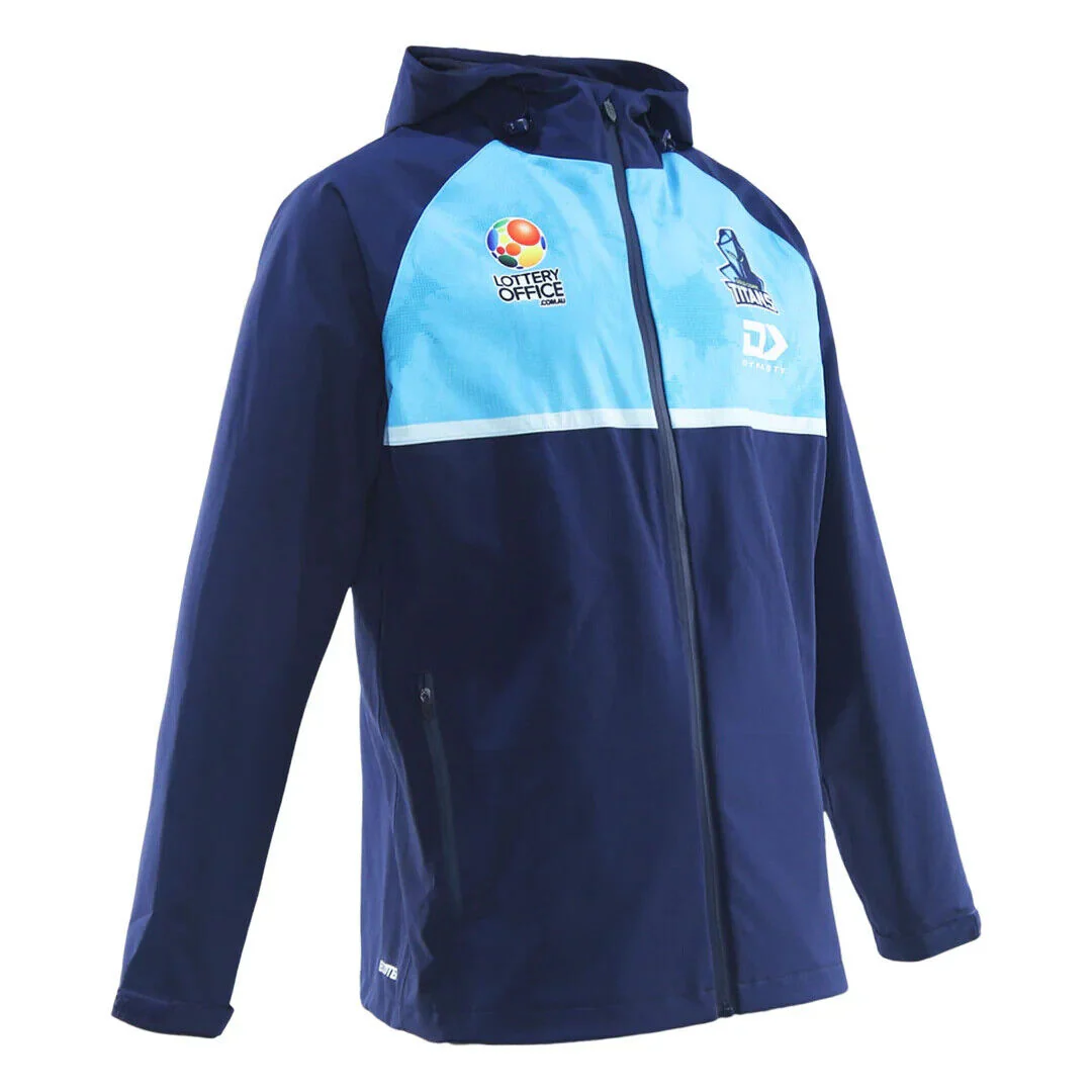 NRL 2025 Wet Weather Jacket - Gold Coast Titans - Navy - Adult - Mens - Image 4