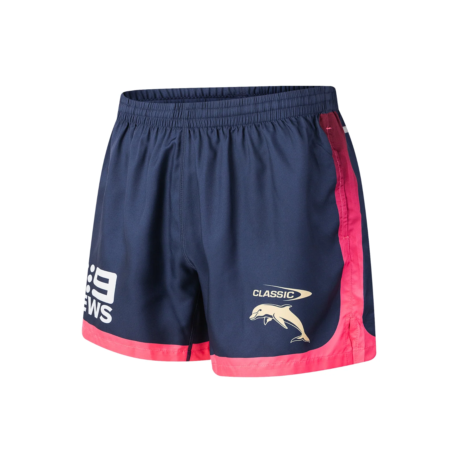 NRL 2026 Gym Shorts - Dolphins - Adult - Mens - Training - Image 2