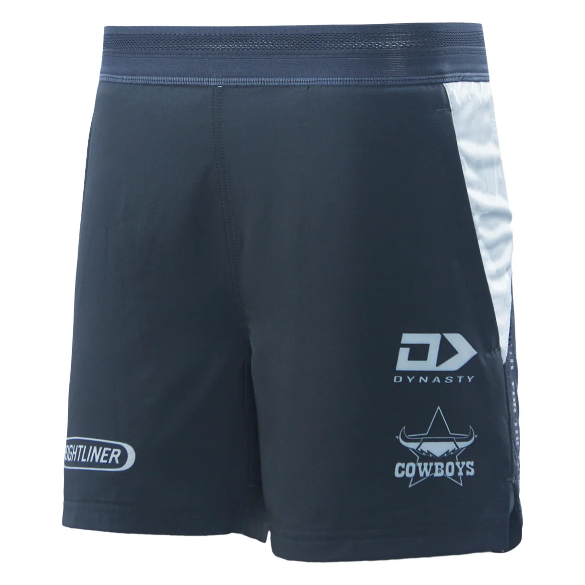 NRL 2026 Gym Shorts - North Queensland Cowboys - Charcoal - Adult - Mens - Image 2