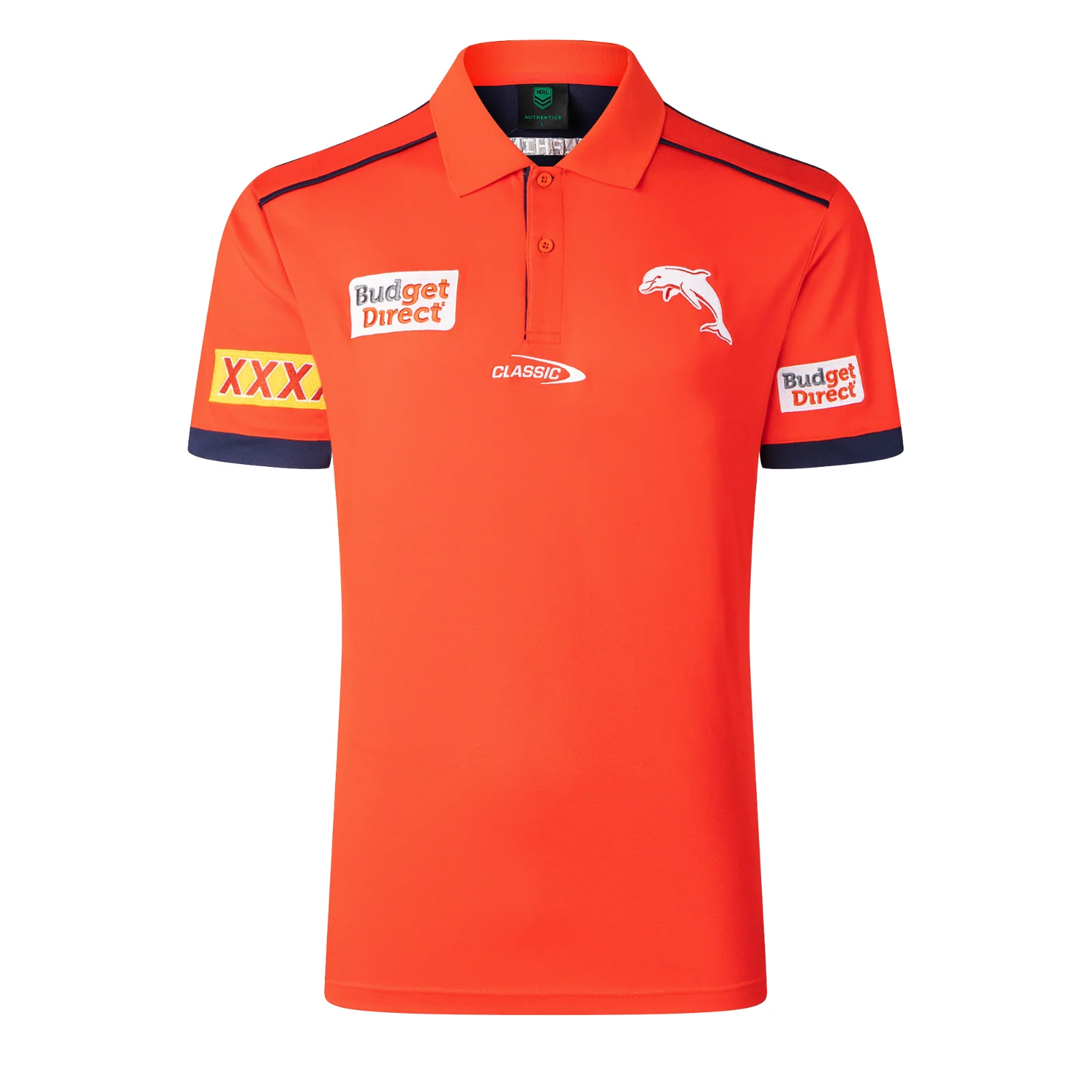 NRL 2026 Media Polo - Dolphins - Adult - Mens
