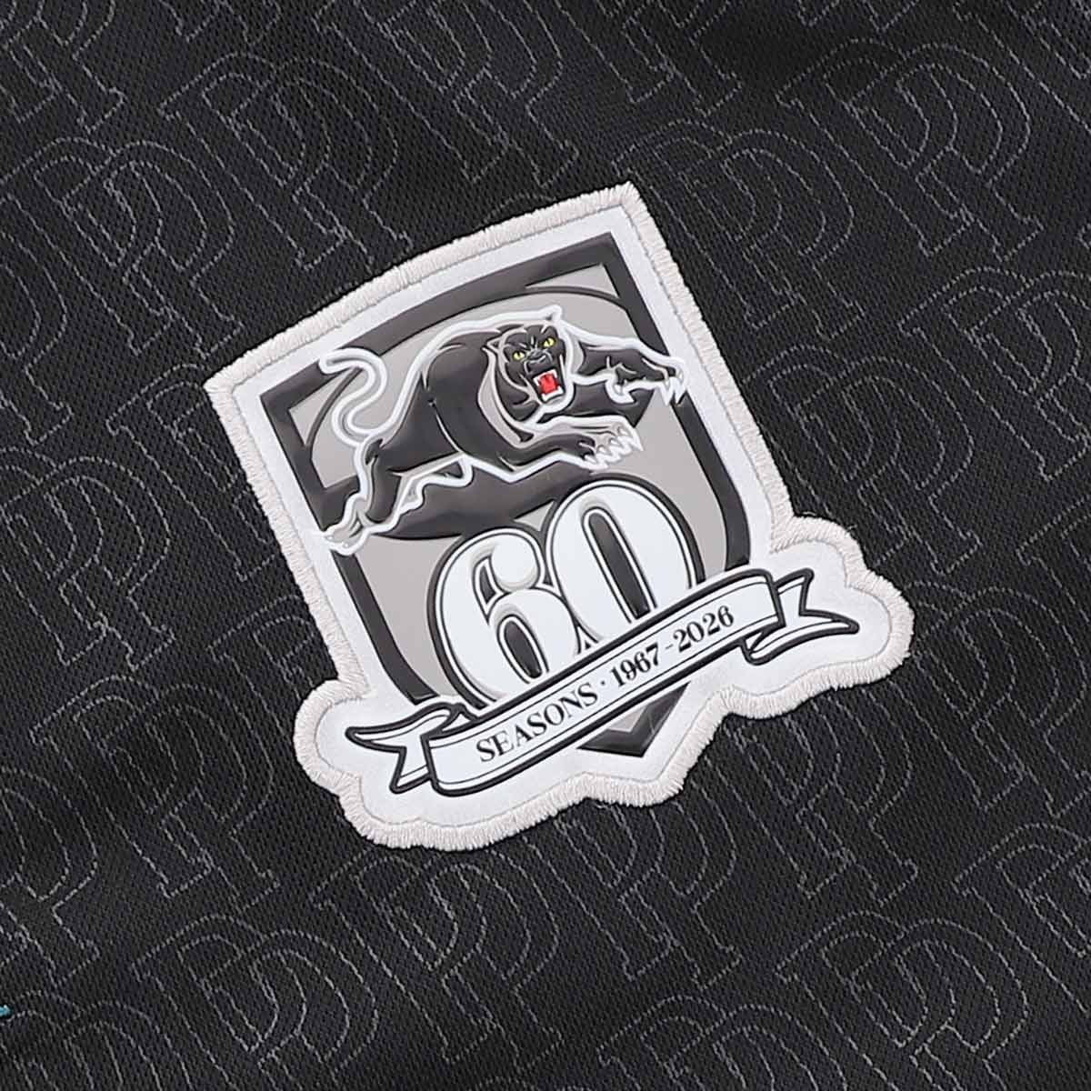 NRL 2026 Media Polo - Penrith Panthers - Black - Adult - Mens - Image 3