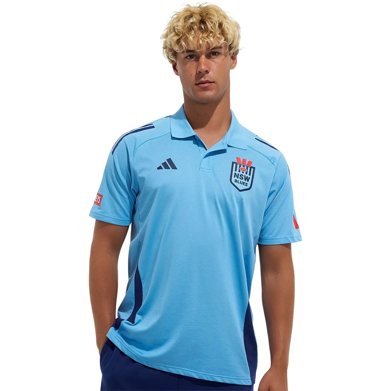 NRL 2026 Polo - New South Wales Blues - Light Blue - NSW - Adult - Mens