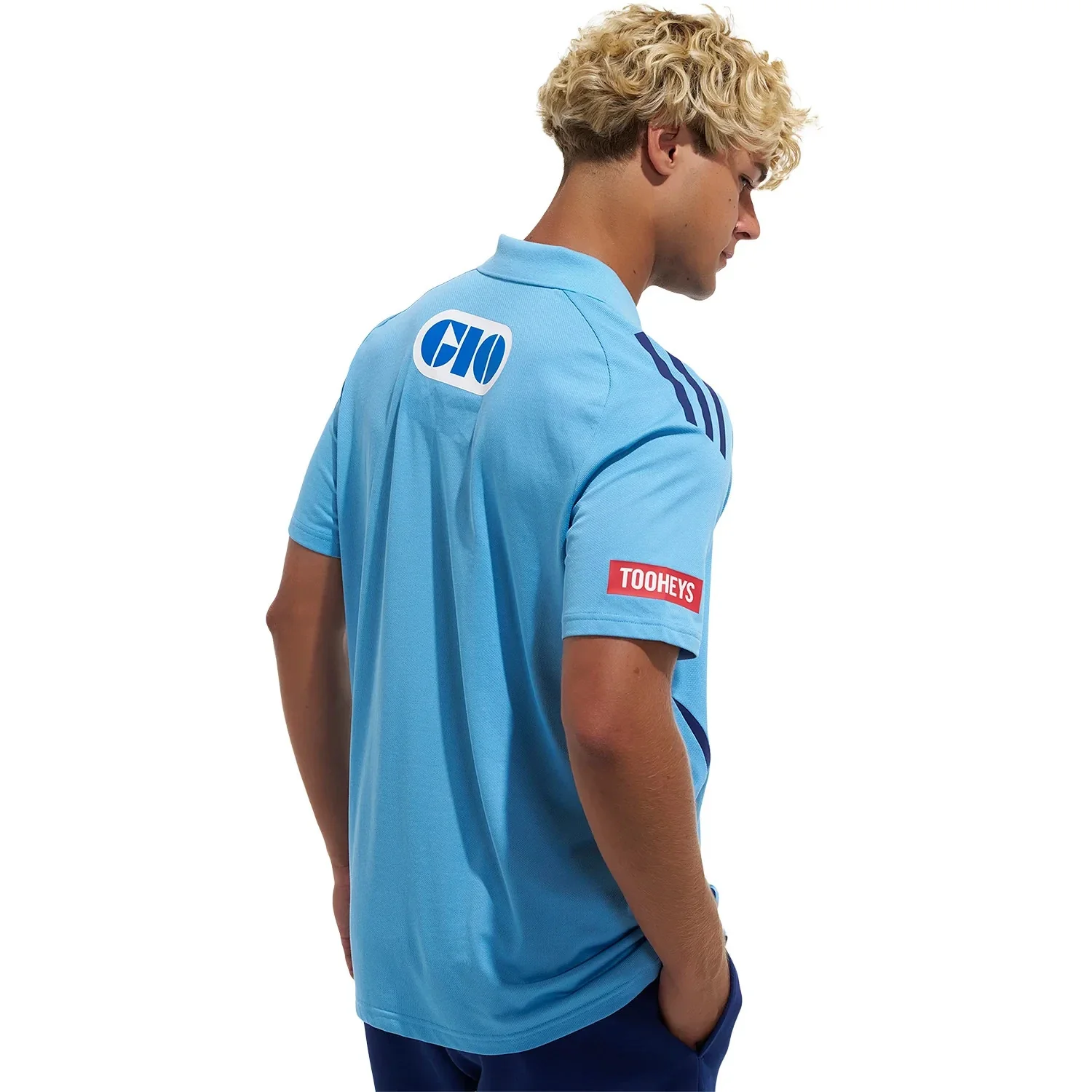NRL 2026 Polo - New South Wales Blues - Light Blue - NSW - Adult - Mens - Image 2