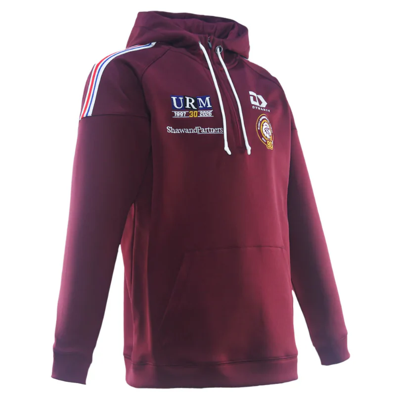 NRL 2026 Qtr Zip Hoodie - Manly Sea Eagles - Adult - Mens - Maroon - Image 3