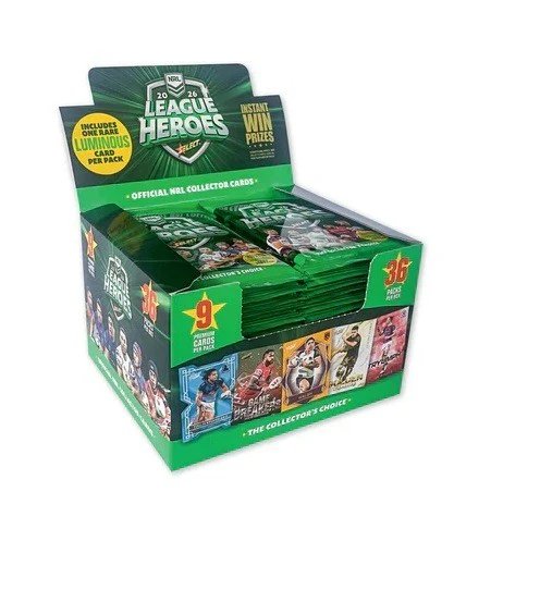 NRL 2026 Trading Cards - League Heroes Box - 36 Packs - Image 2