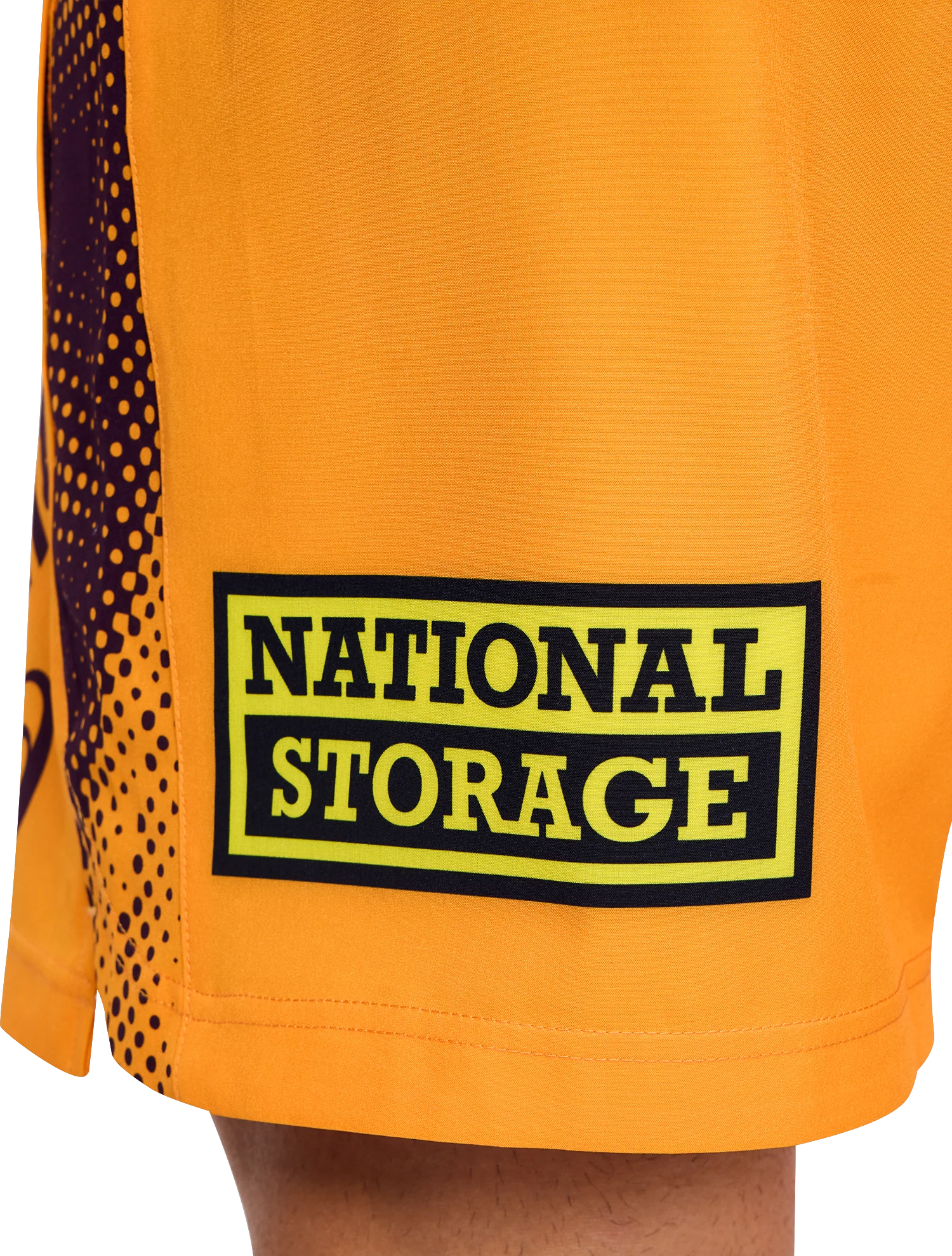 NRL 2026 Training Shorts - Brisbane Broncos - Gold - Adult - Mens - Image 6
