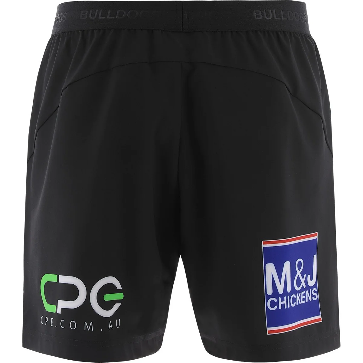 NRL 2026 Training Shorts - Canterbury Bulldogs - Black - Adult - Mens - Image 3