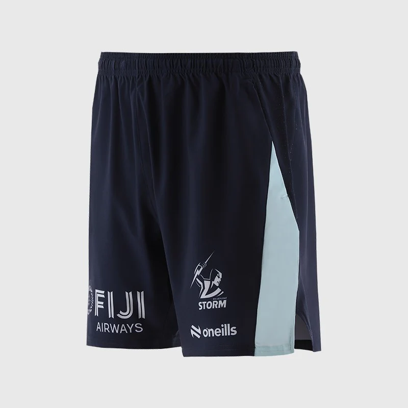 NRL 2026 Training Shorts - Melbourne Storm -Navy - Adult - Mens
