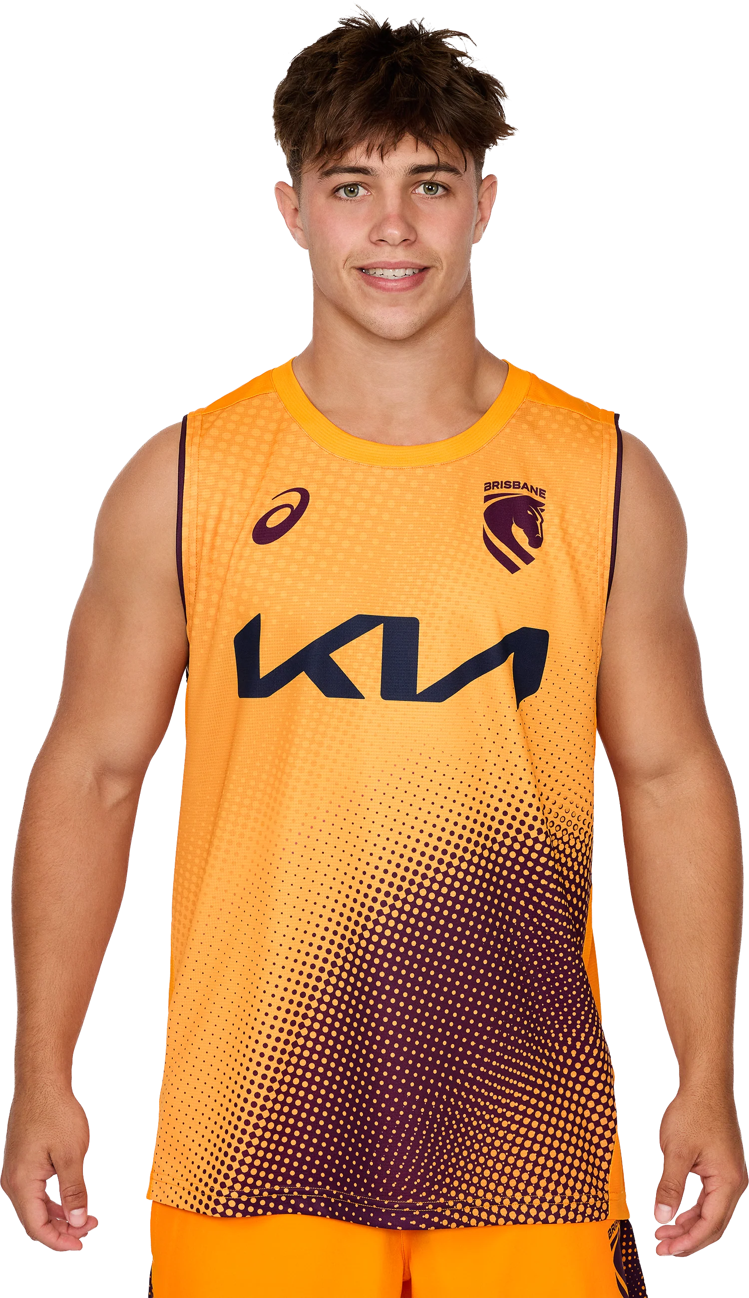 NRL 2026 Training Singlet - Brisbane Broncos - Gold - Adult - Mens - Image 4