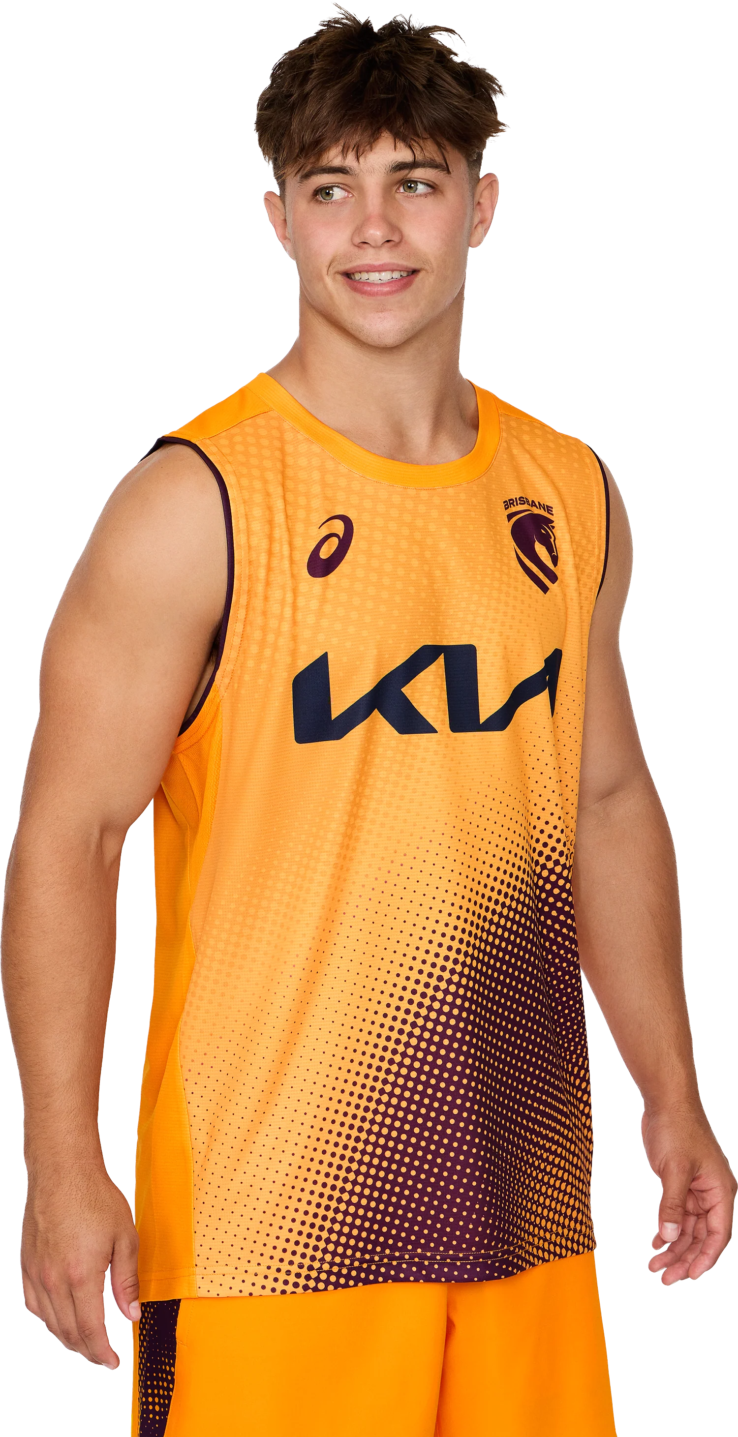 NRL 2026 Training Singlet - Brisbane Broncos - Gold - Adult - Mens - Image 7