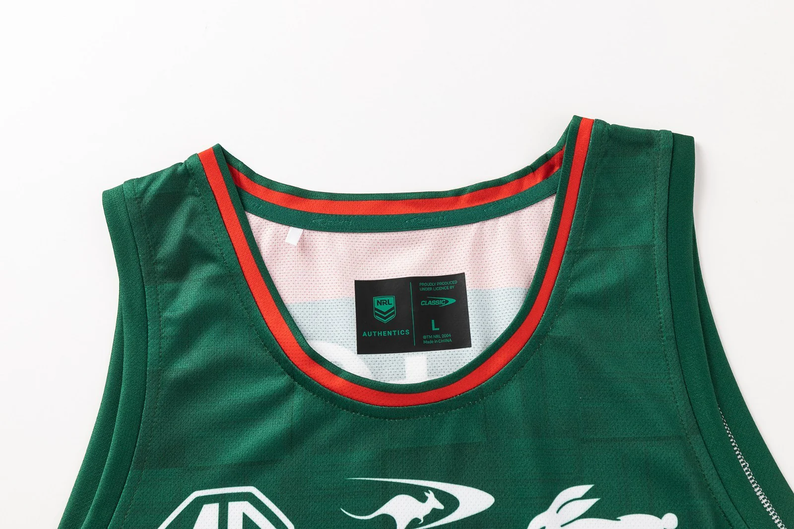 NRL 2026 Training Singlet - South Sydney Rabbitohs - Green - Adult - Mens - Image 4