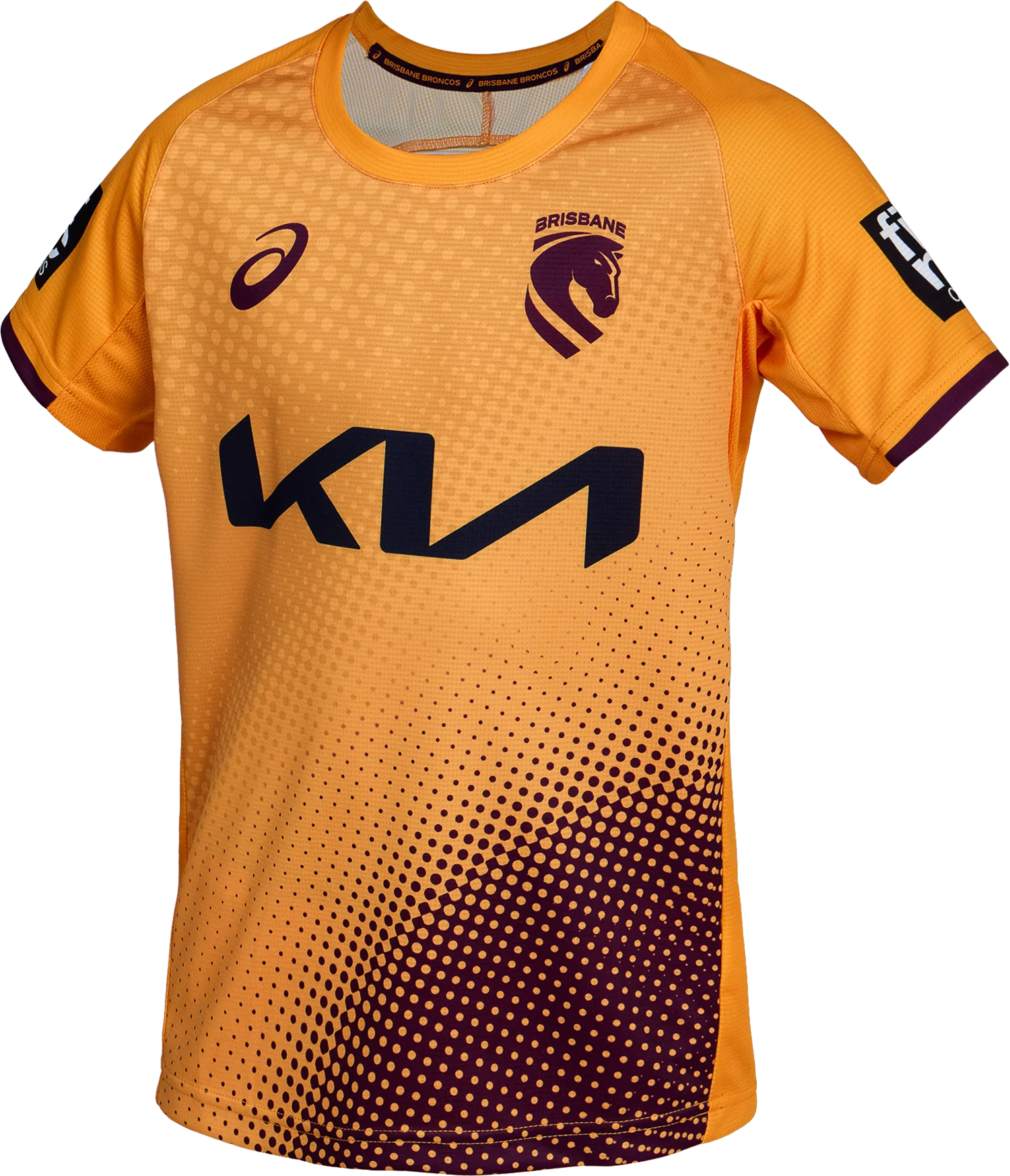 NRL 2026 Training Tee - Brisbane Broncos - Gold - Youth - Kids