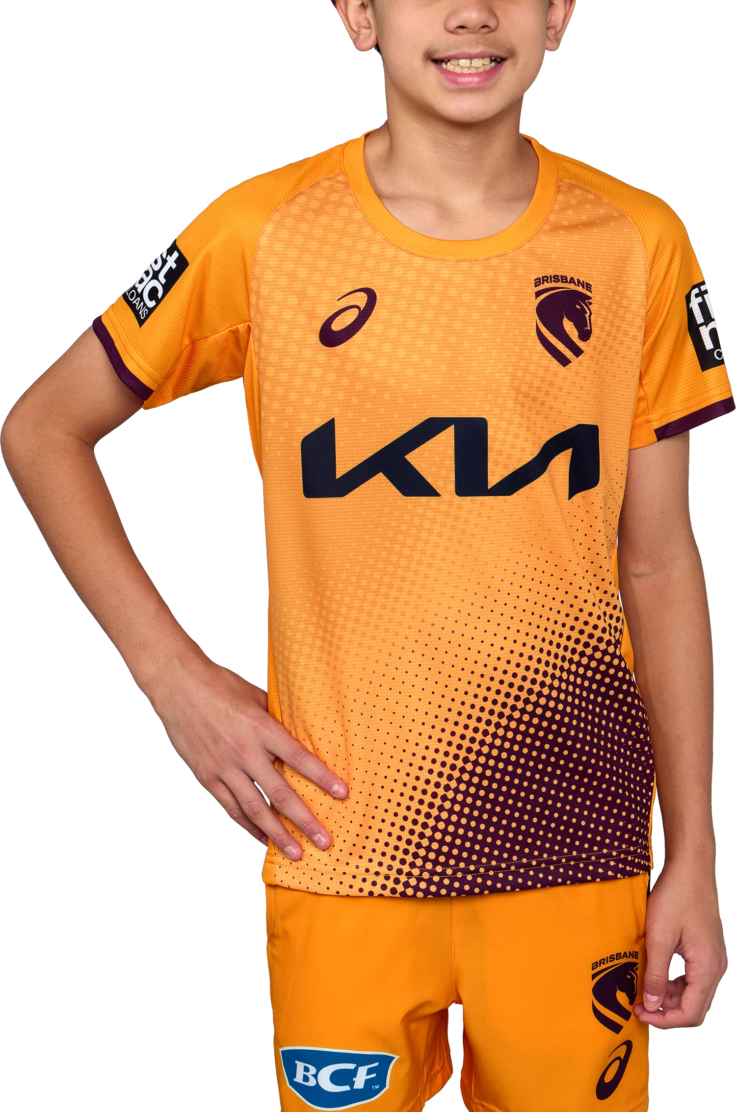 NRL 2026 Training Tee - Brisbane Broncos - Gold - Youth - Kids - Image 7