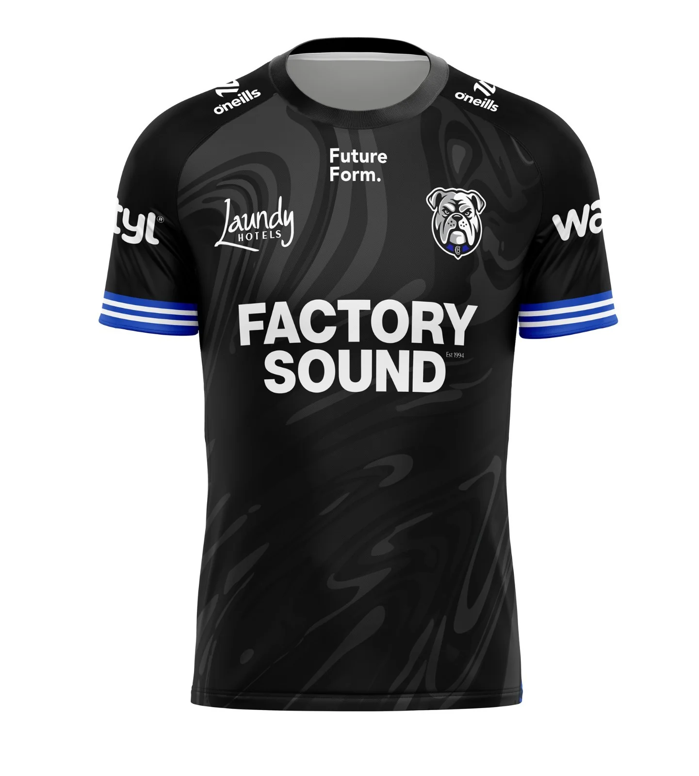 NRL 2026 Training Tee  Canterbury Bulldogs  Black  Adult  Mens