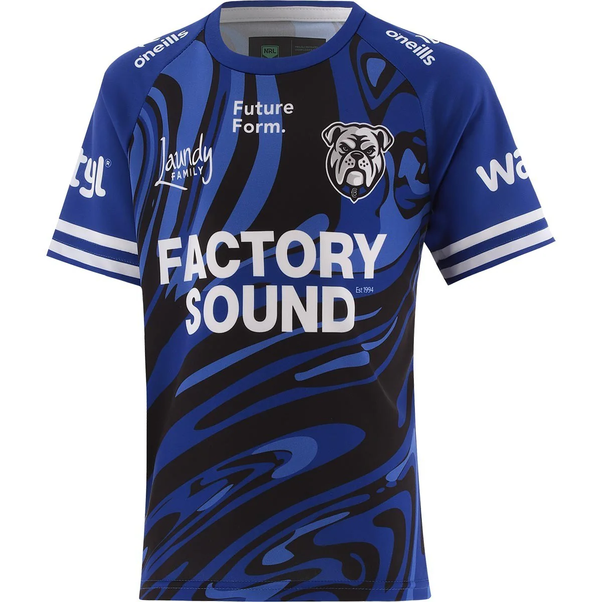 NRL 2026 Training Tee  Canterbury Bulldogs  Blue  Youth  Kids