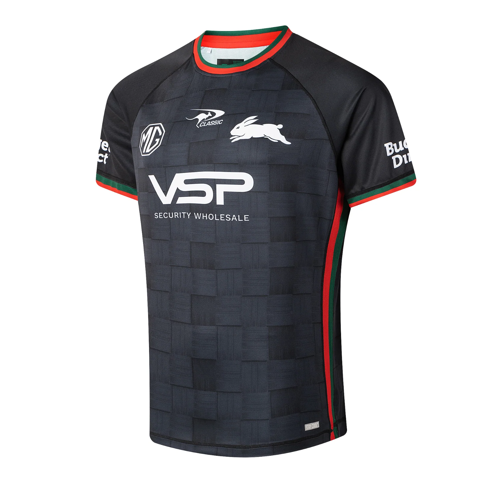 NRL 2026 Training Tee Shirt - South Sydney Rabbitohs -Black -  Adult - Mens - Image 2