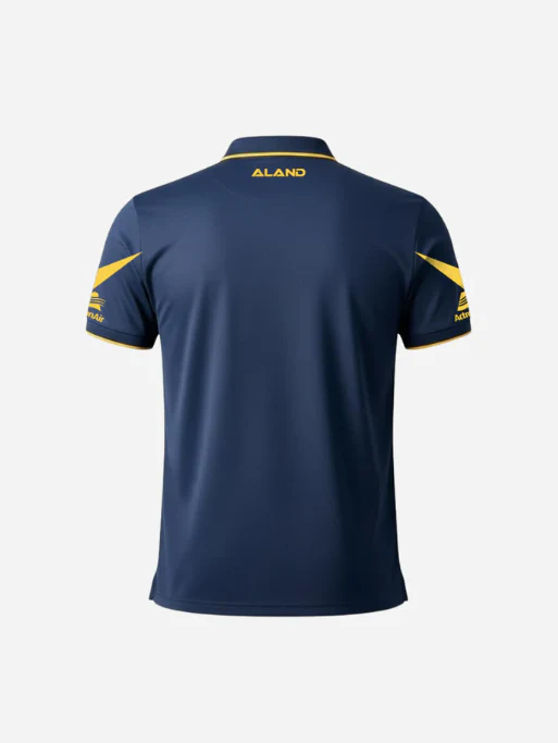 NRL 2026 Travel Polo Shirt - Parramatta Eels - Navy - Adult - Mens - Image 2