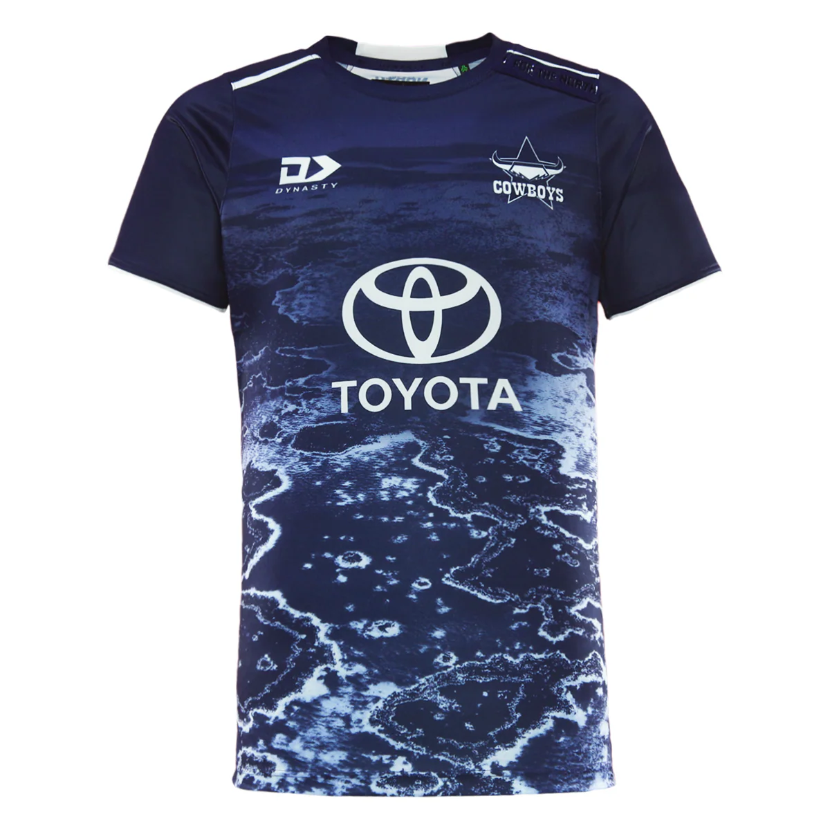 NRL 2026 Warm Up Tee - North Queensland Cowboys - Navy - Adult - Mens