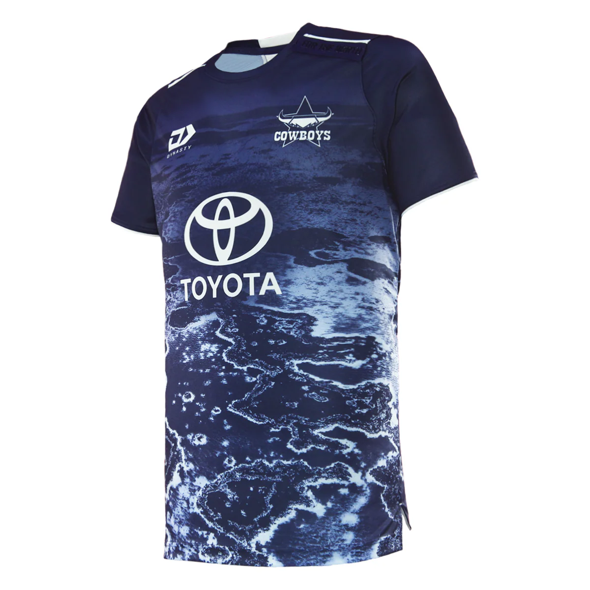 NRL 2026 Warm Up Tee - North Queensland Cowboys - Navy - Adult - Mens - Image 2