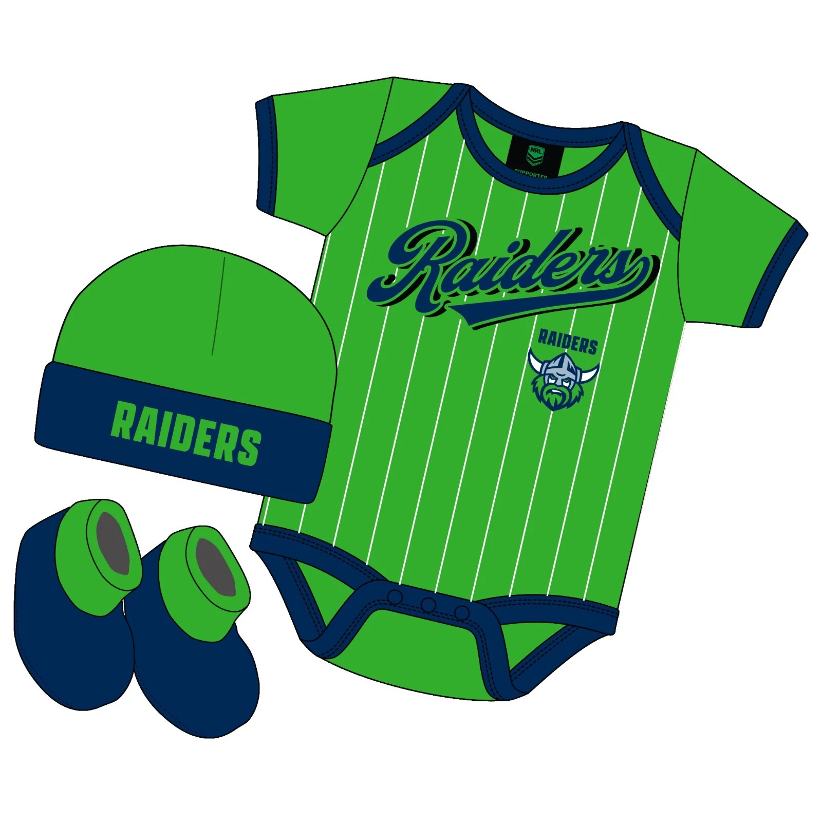 NRL 3 Piece 'Lullaby' Set - Canberra Raiders - Infant - Baby