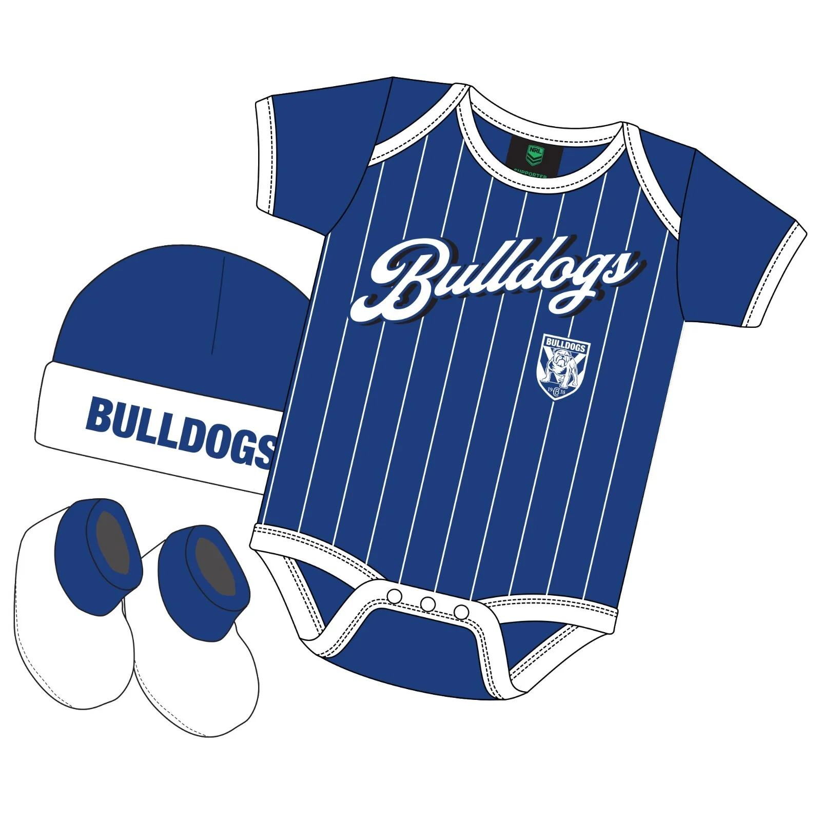 NRL 3 Piece 'Lullaby' Set - Canterbury Bulldogs - Infant - Baby