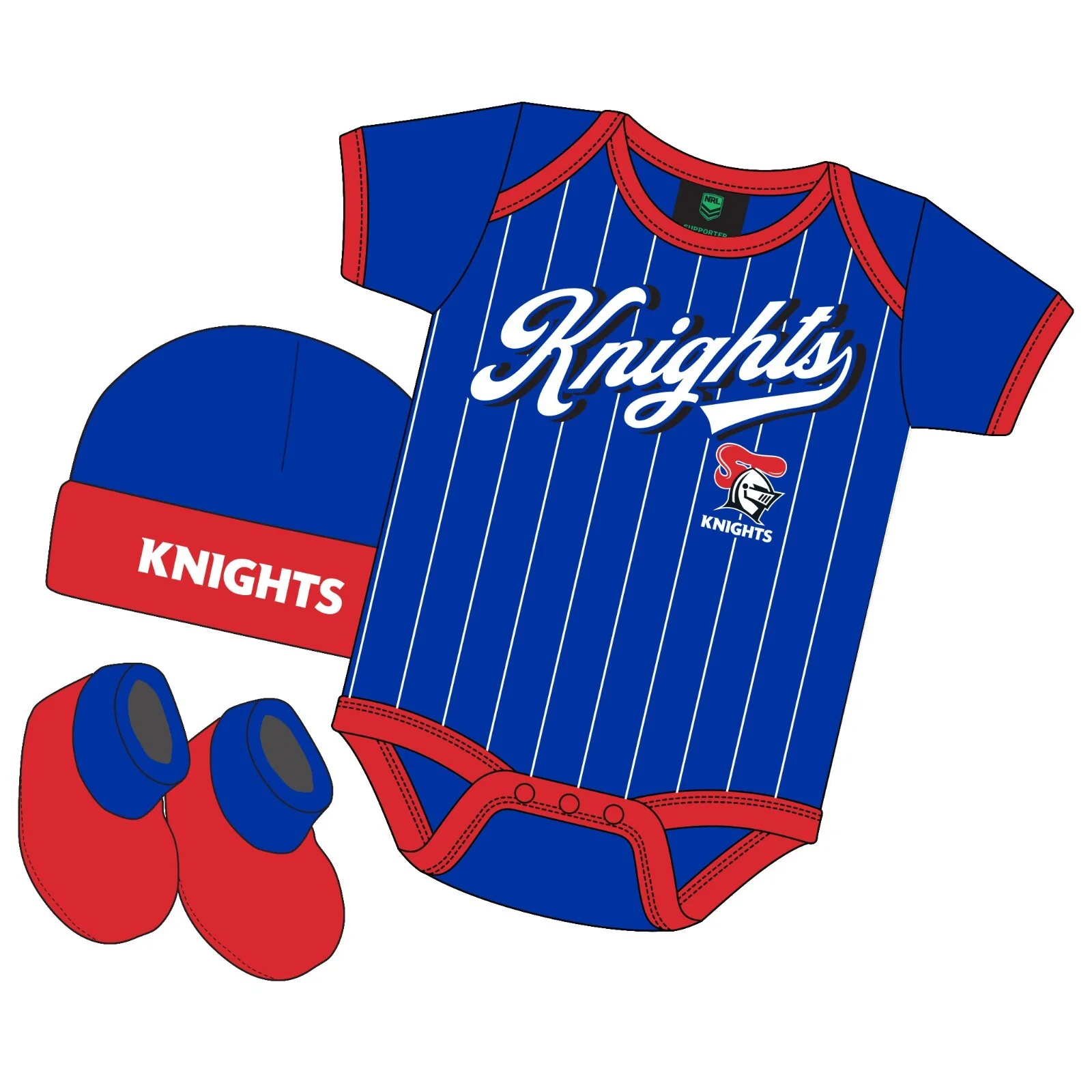 NRL 3 Piece 'Lullaby' Set - Newcastle Knights - Infant - Baby