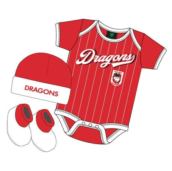 NRL 3 Piece 'Lullaby' Set - St George Illawarra Dragons - Infant - Baby