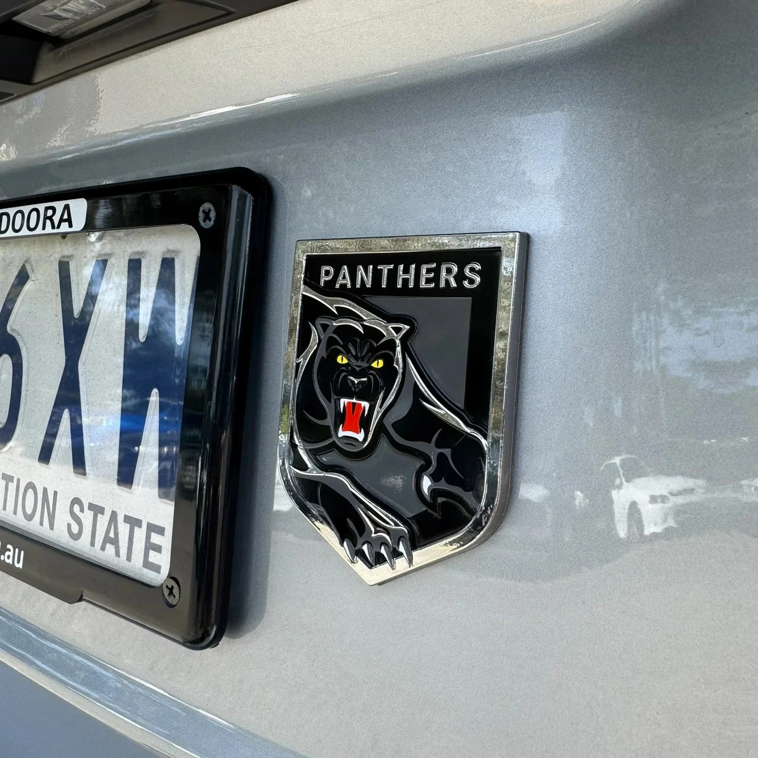 NRL 3D Chrome Emblem  Penrith Panthers  Supporter Car Badge - Image 2
