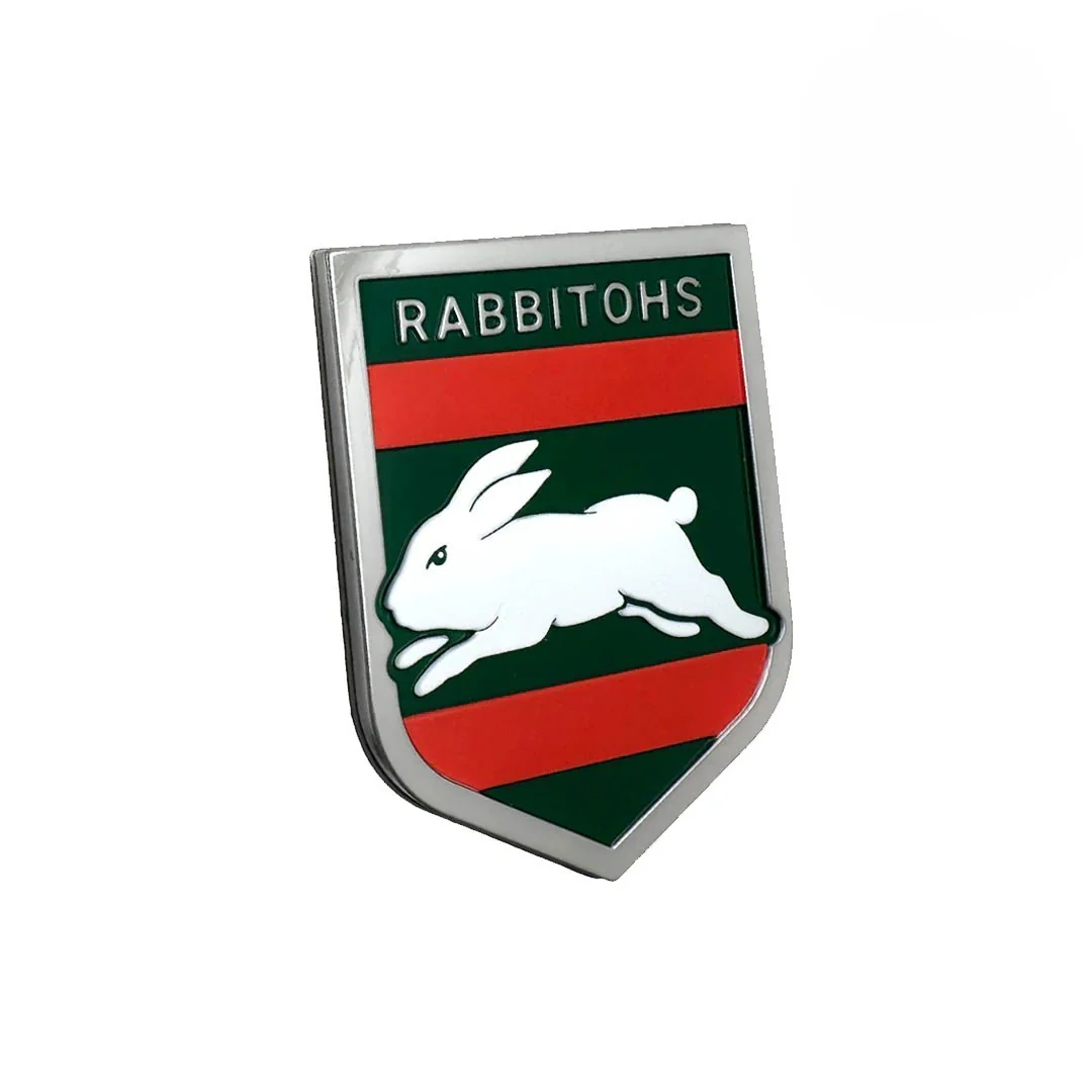 NRL 3D Chrome Emblem South Sydney Rabbitohs Supporter Car Badge