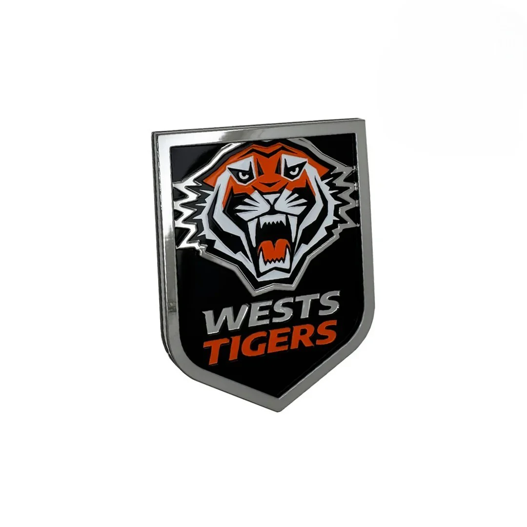 NRL 3D Chrome Emblem  West Tigers  Supporter Car Badge