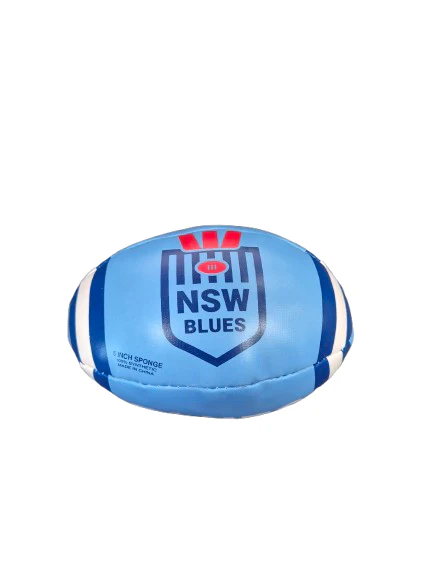 NRL 6 Inch Supporter Sponge Football - New South Wales Blues - Ball - NSW - Image 3