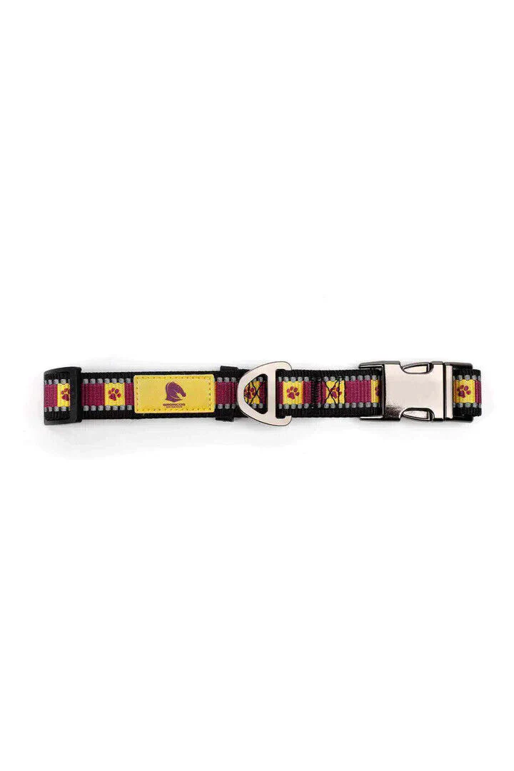 NRL Adjustable Dog Collar - Brisbane Broncos - Small To Large - Image 2