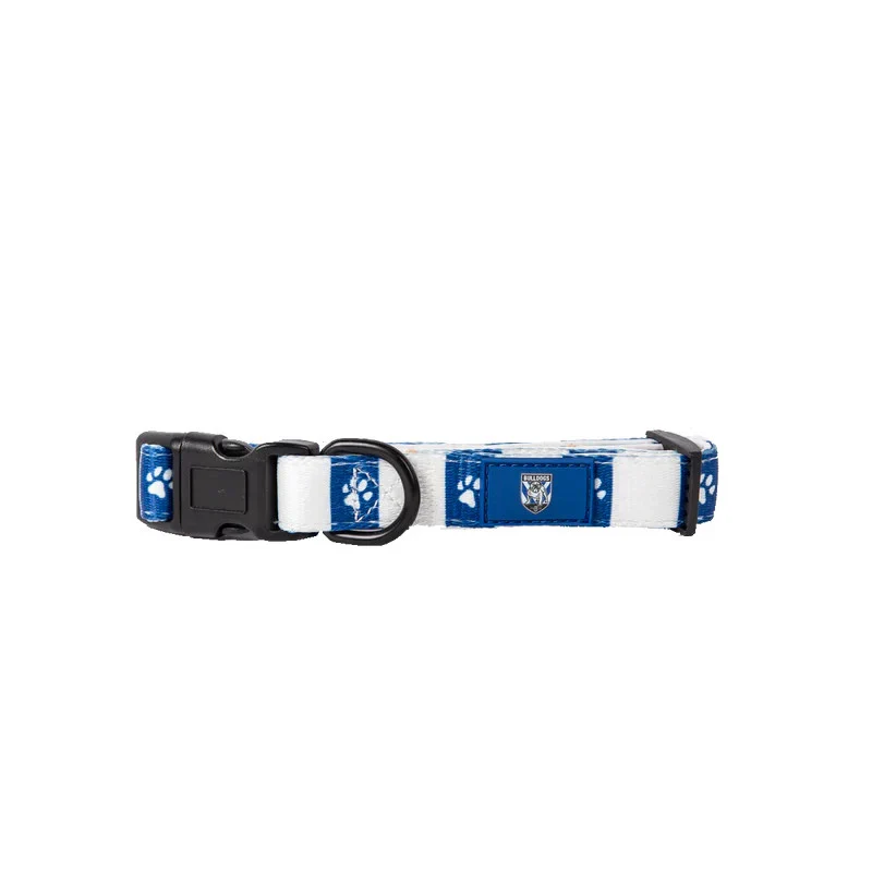 NRL Adjustable Dog Collar - Canterbury Bulldogs - Small & Large