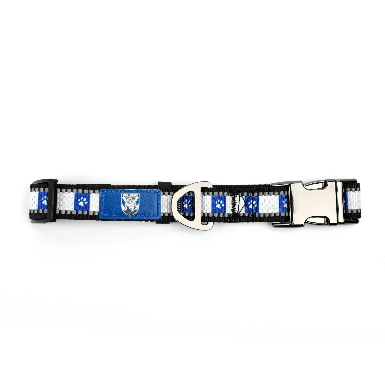 NRL Adjustable Dog Collar - Canterbury Bulldogs - Small & Large - Image 2