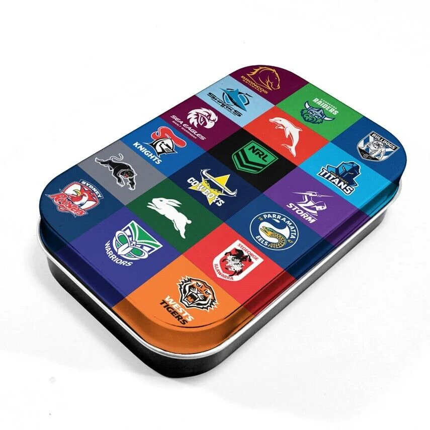NRL All Team Playing Card Tin - Playing Card Case - Team Logo Tin