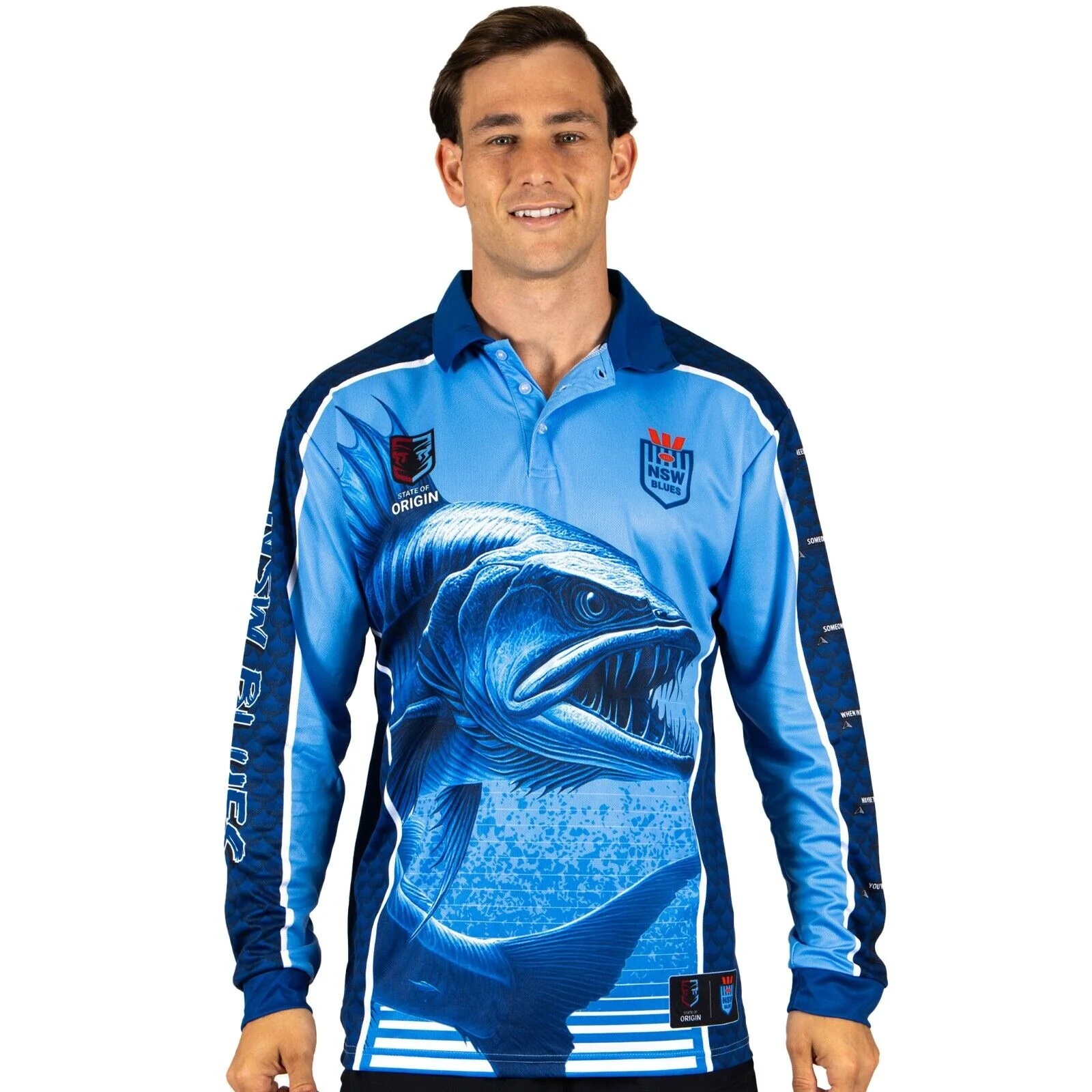 NRL 'Barracuda' Fishing Shirt - NSW - Adult - Men - Polo