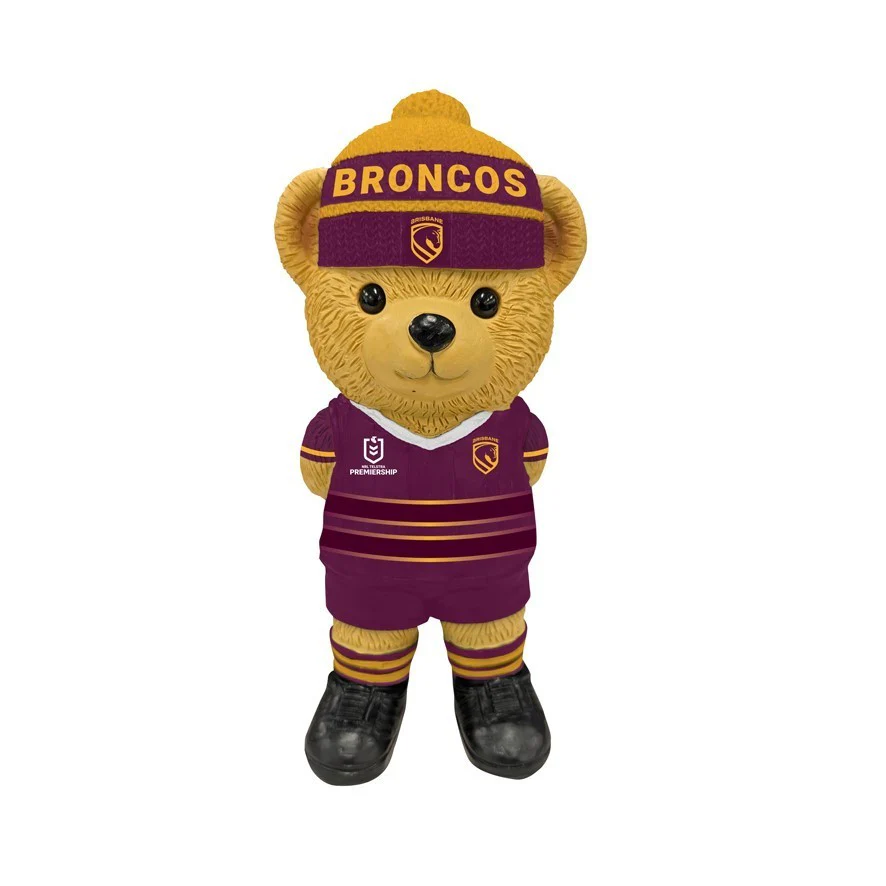 NRL Bear Statue - Brisbane Broncos - Polyresin - 22cm - Image 2