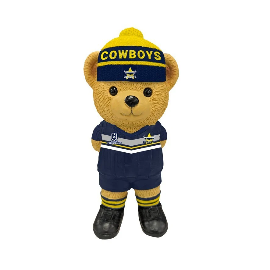 NRL Bear Statue - North Queensland Cowboys - Polyresin - 22cm