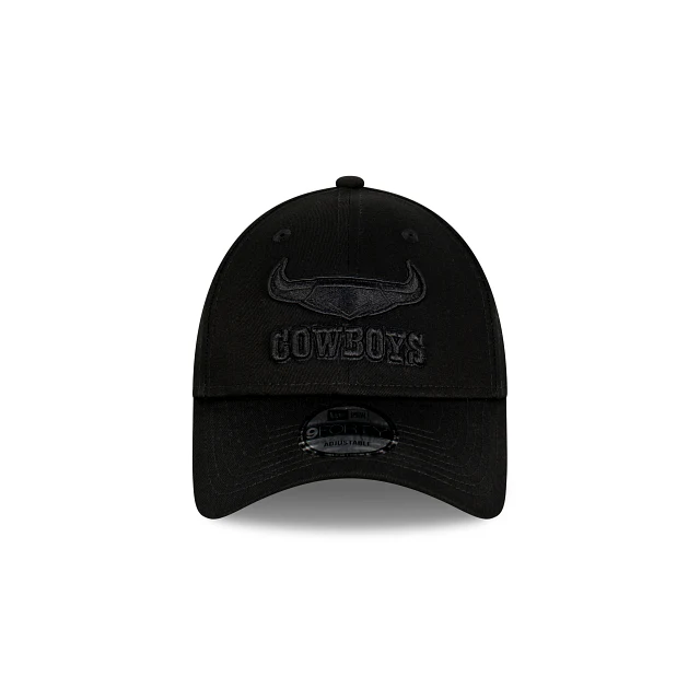 NRL Black on Black Cap - North Queensland Cowboys - Adult - Unisex - 9FORTY -Hat - Image 2
