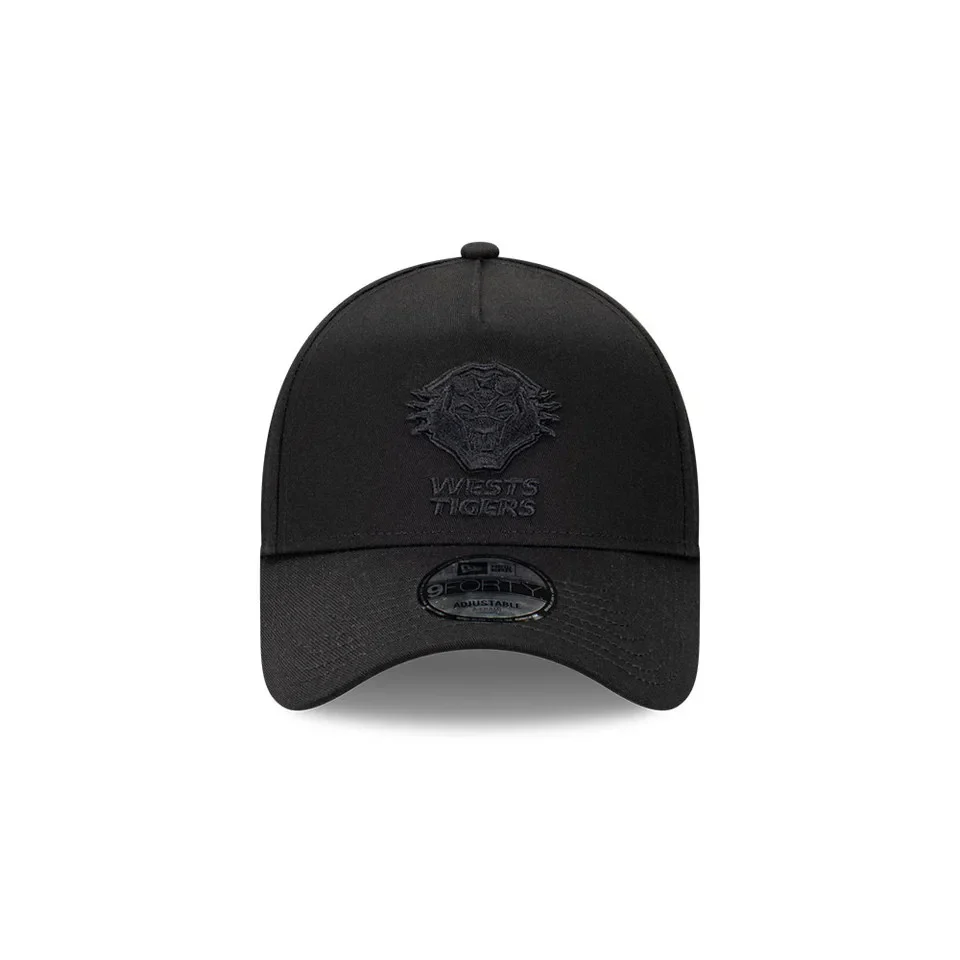 NRL Black on Black Cap - West Tigers - Adult - Unisex - 9FORTY - Hat - Image 2