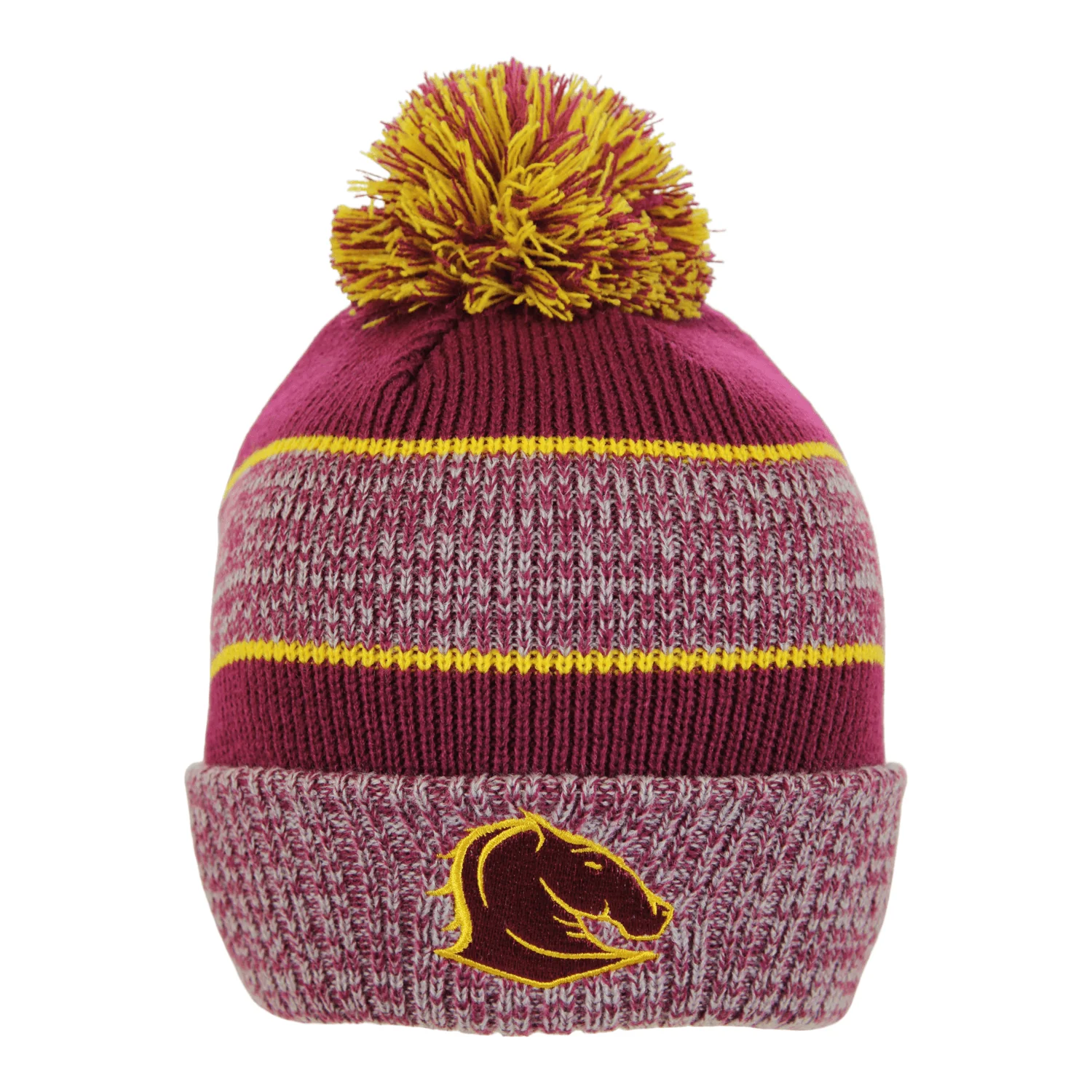 NRL Blitz Beanie - Brisbane Broncos  - Winter Hat - Adult - OSFM - Image 2