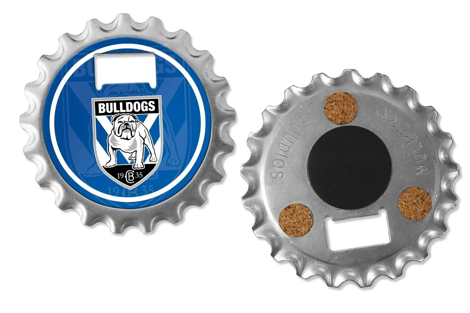 NRL Bottle Opener, Magnet & Coaster - Canterbury Bulldogs - Rugby League - Image 2