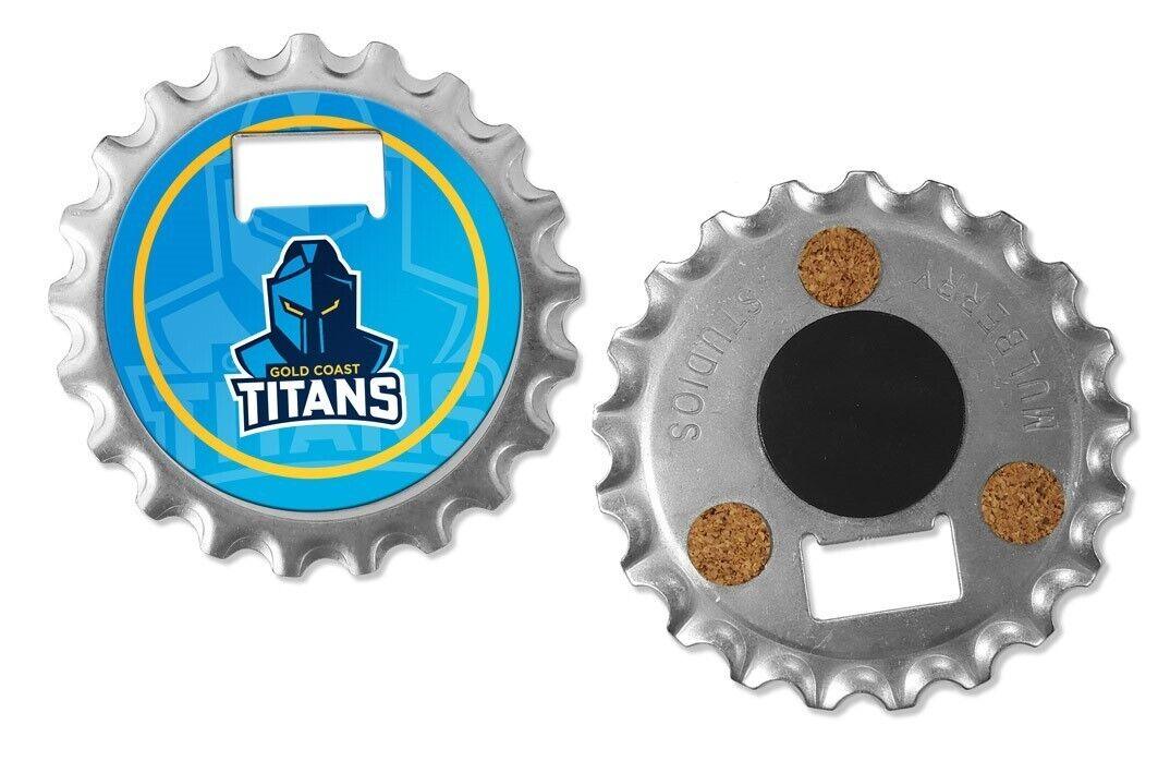 NRL Bottle Opener, Magnet & Coaster - Gold Coast Titans - Rugby League - Image 2