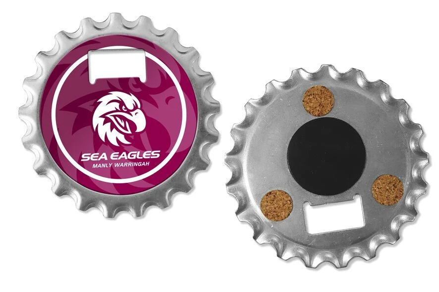 NRL Bottle Opener, Magnet & Coaster - Manly Sea Eagles - Rugby League - NEW LOGO - Image 2