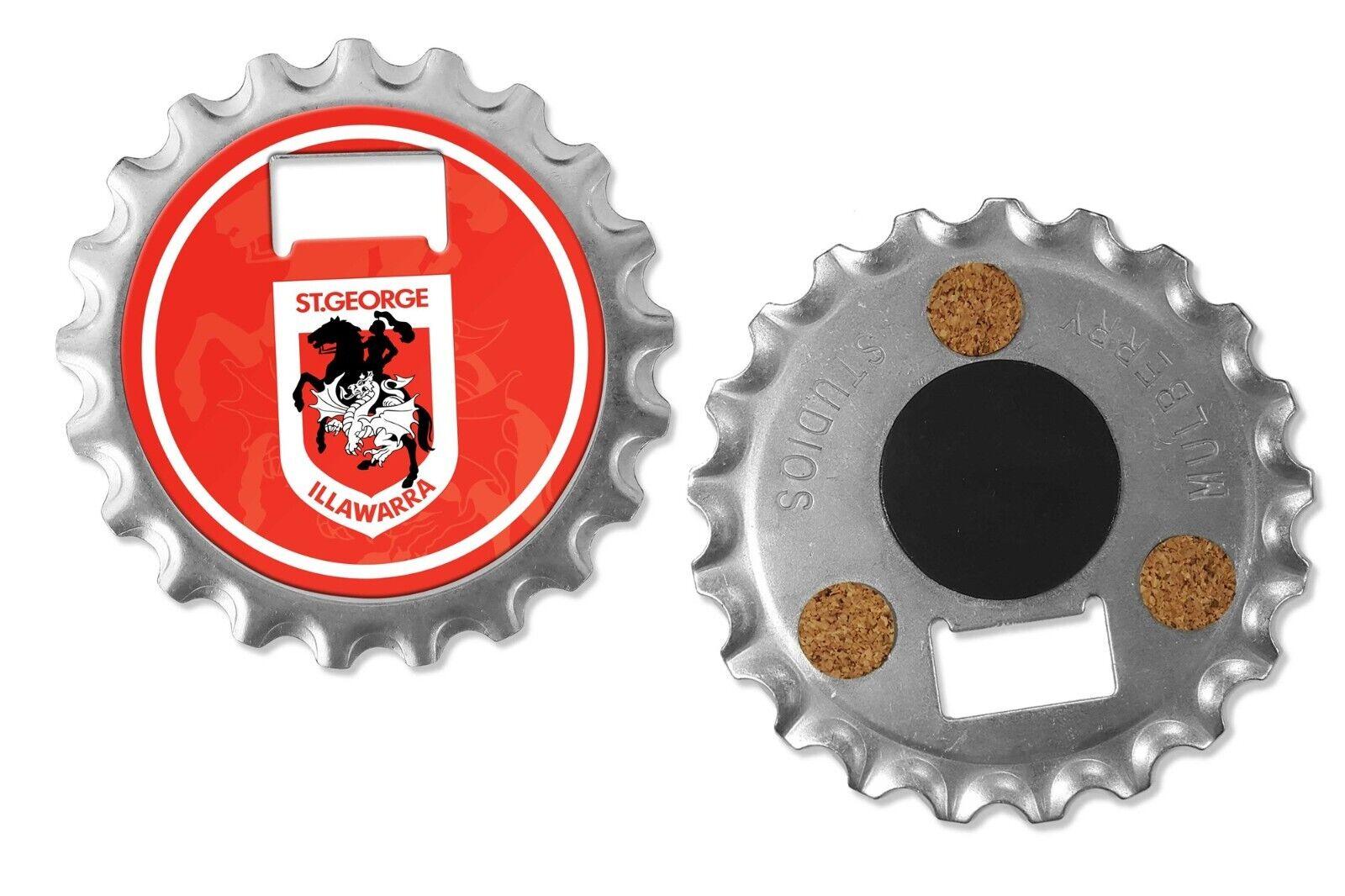 NRL Bottle Opener, Magnet & Coaster - St George Illawarra Dragons - Rugby League