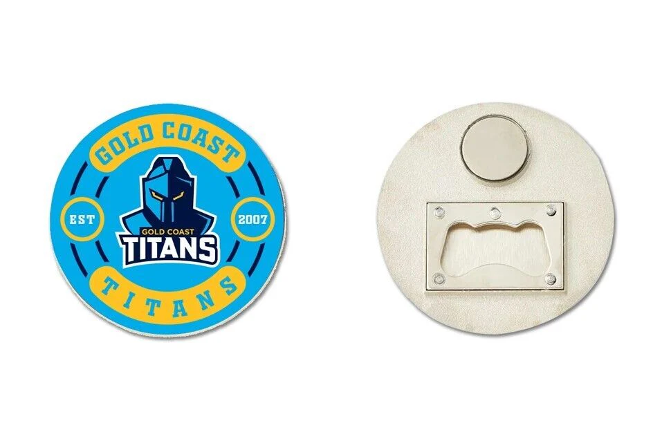 NRL Bottle Opener Magnet - Gold Coast Titans - Rugby League - Image 2