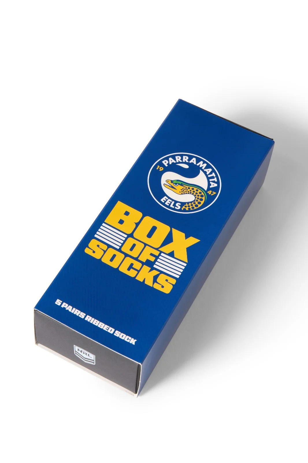 NRL Box Of 5 Socks - Paramatta Eels - One Size Fits Most - Gift Box - Image 2